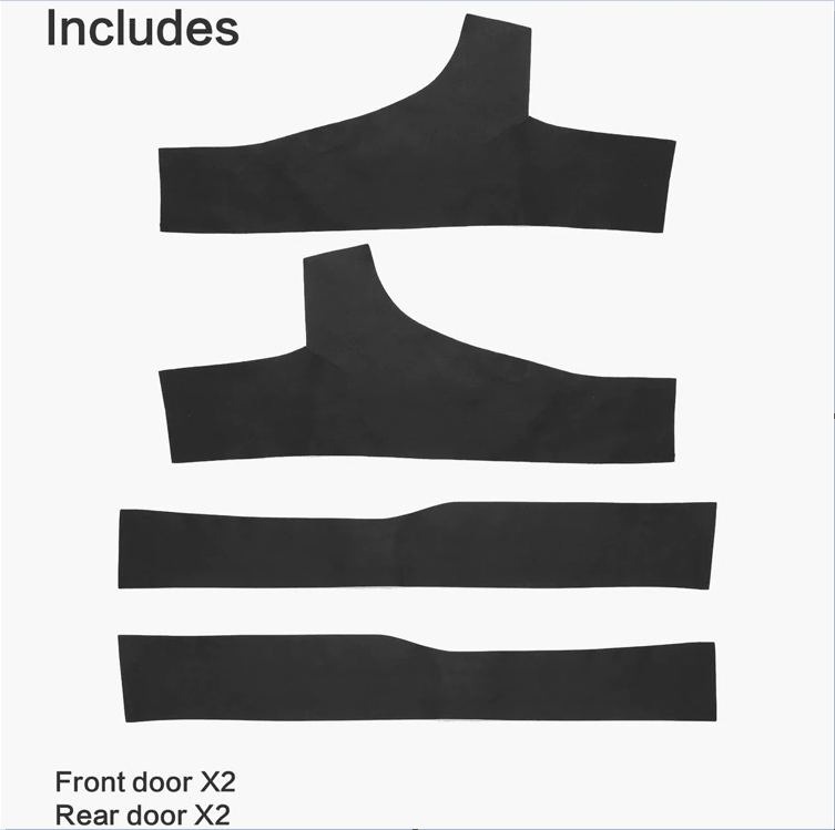 Leather Door Sill Protective Covers (Set of 4) - Model 3 2017-2023