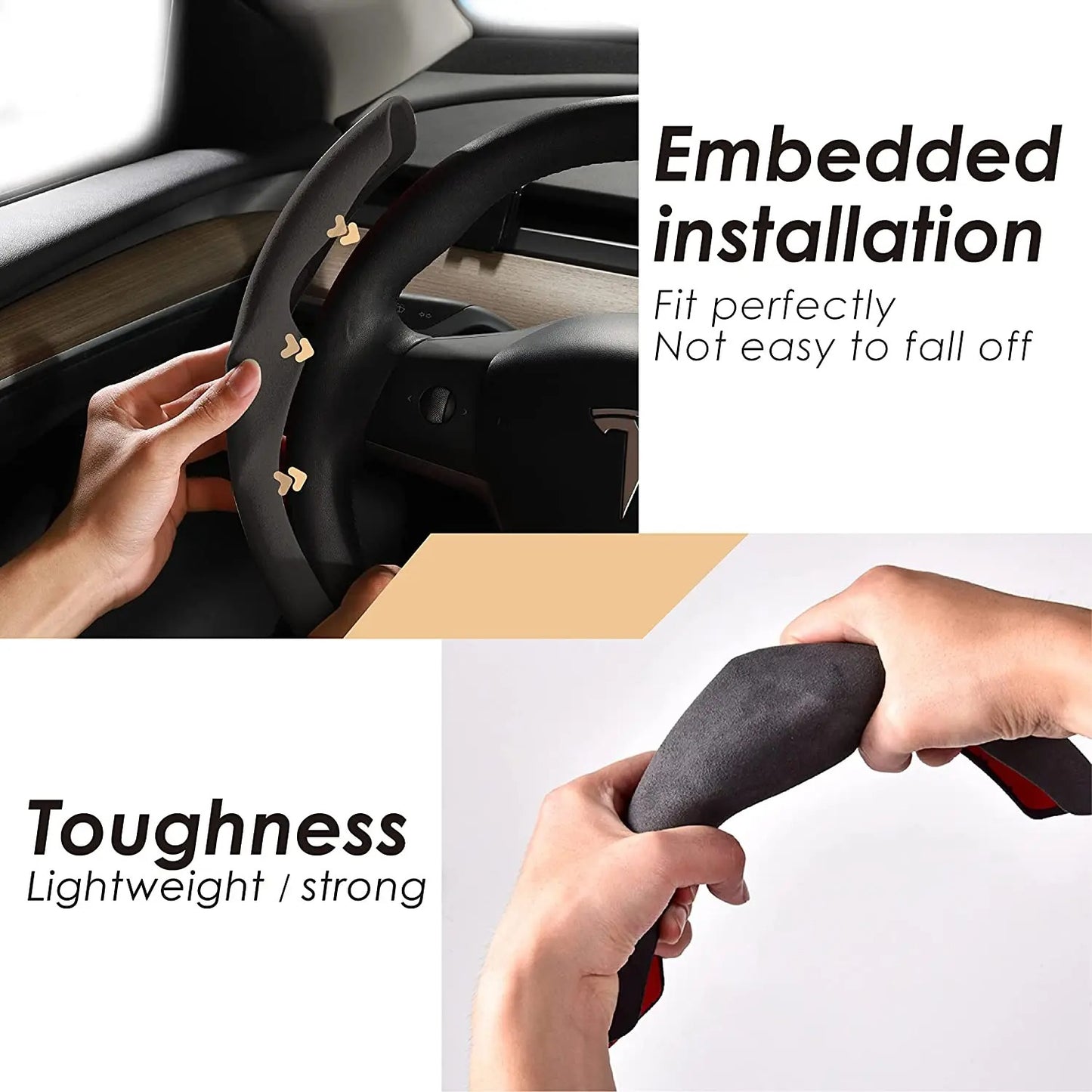 Sport Grip Steering Wheel Covers - Model Y/3