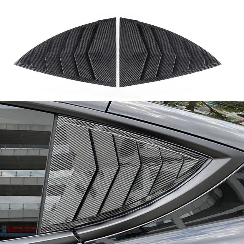 Rear Side Window Louver Covers for Model 3
