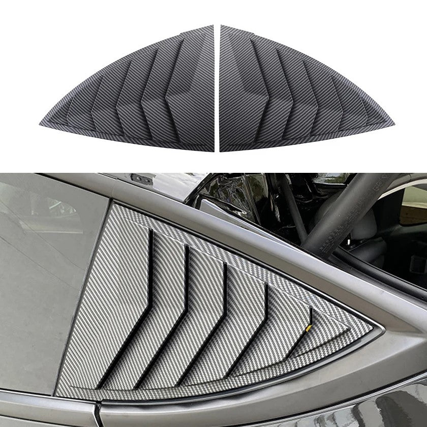 Rear Side Window Louver Covers for Model 3