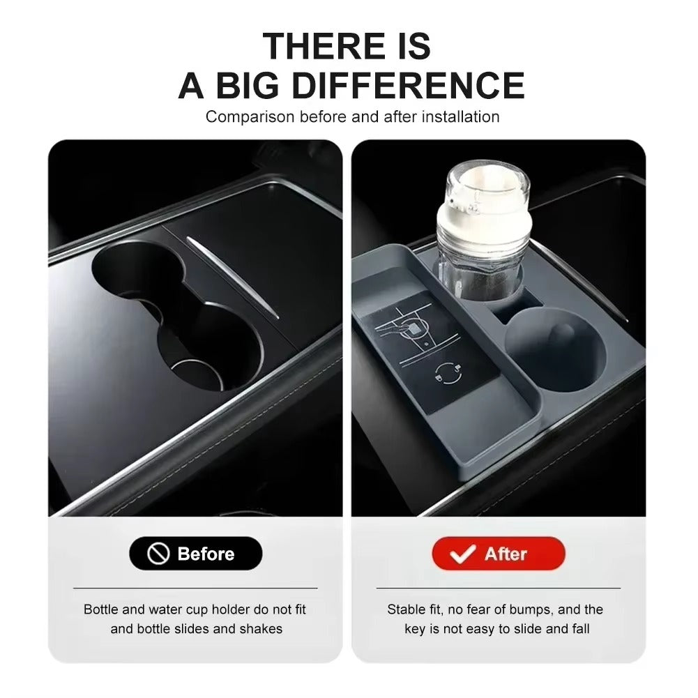 One-Piece Silicone Cup Holder Insert - Model Y/3