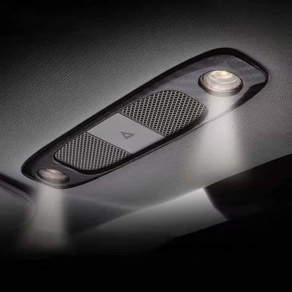 Dome Light Covers, Front and Rear, Carbon Fiber - Model 3/Y