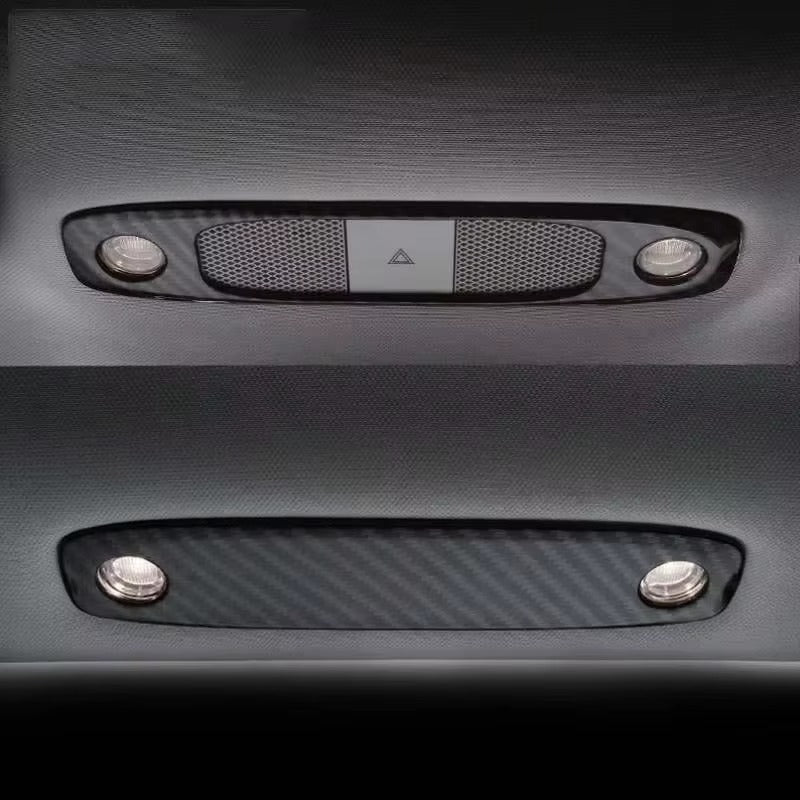 Dome Light Covers, Front and Rear, Carbon Fiber - Model 3/Y