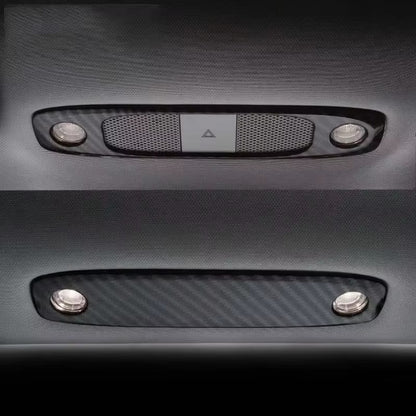 Dome Light Covers, Front and Rear, Carbon Fiber - Model 3/Y