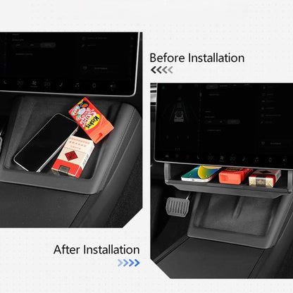 Under Display Magnetic Storage Shelf - Model Y/3