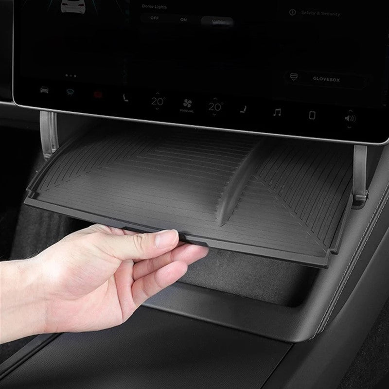 Under Display Magnetic Storage Shelf - Model Y/3