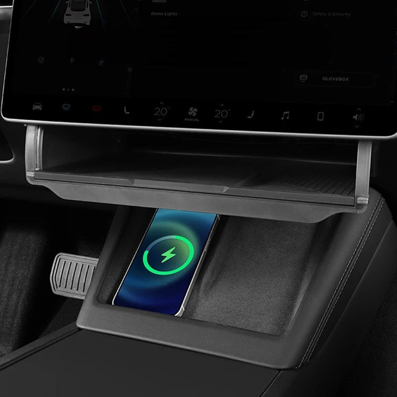 Under Display Magnetic Storage Shelf - Model Y/3