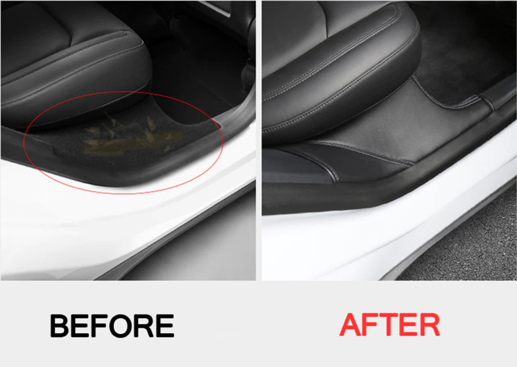 Leather Door Sill Protective - Model Y 2020-2024